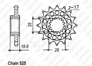 Kit chaine Aprilia Rsv 1000 R/Sl/Sp