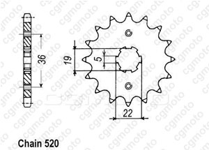 Kit chaine Axr 300 Sp / Adly 300