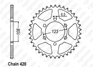 Kit chaine Cagiva 50 Mito