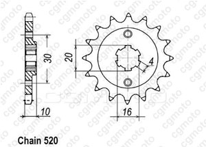 Kit chaine Cagiva 125 N 90