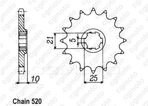 Kit chaine Cagiva 350 T4e T4r