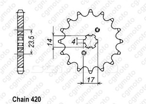 Kit chaine Derbi Senda 50 X-race