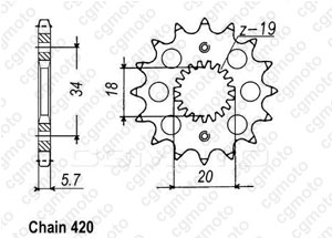 Kit chaine Honda Cr-f 150 Petites Roues