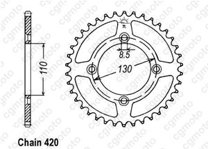 Kit chaine Honda Cr-f 150 Petites Roues