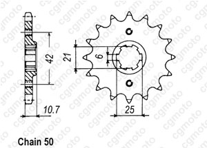 Kit chaine Honda Cbx 550 F