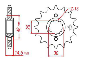 Kit chaine Honda Vfr 800 Fi Vtec