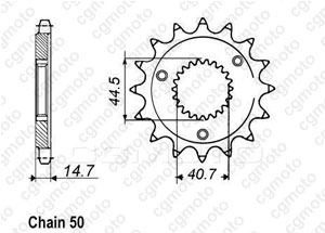 Kit chaine Harley D. Xlh 1200 Sportster