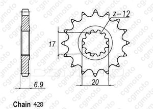 Kit chaine Hrd Sonic 50 Sm/Enduro