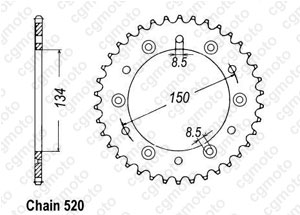 Kit chaine Kawasaki Kdx 175