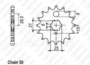 Kit chaine Kawasaki Z 400 2 Cyl