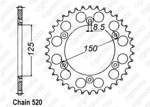 Kit chaine Ktm Sx 200