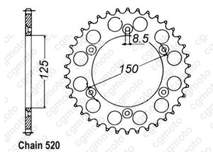 Kit chaine Ktm Egs/Exc 200