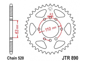 Kit chaine Ktm Duke 200 2014