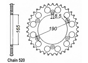 Kit chaine Ktm Gs/Xc 240