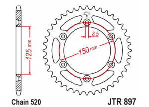 Kit chaine Ktm Exc 250