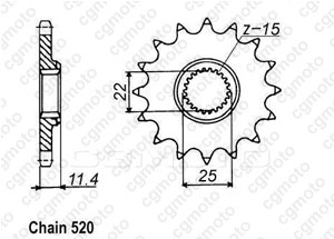 Kit chaine Ktm Gs 400 Lc4