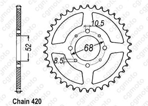 Kit chaine Suzuki Ts 50 Xk Auto