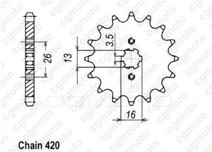 Kit chaine Suzuki Jr 50