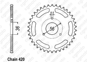 Kit chaine Suzuki Jr 50