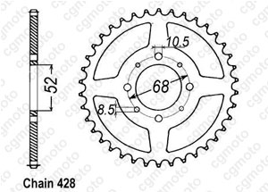 Kit chaine Suzuki Ds 80