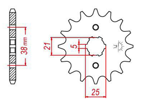 Kit chaine Sachs 125 Roadster V2