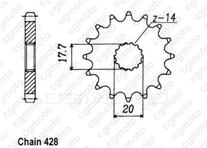 Kit chaine Sachs 125 Zz