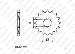 Kit chaine Tm EN 250 2T