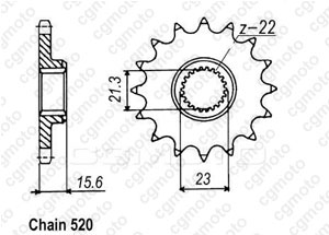 Kit chaine Muz 660 Baghira