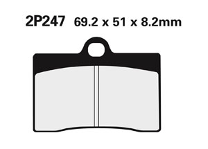 Plaquette de frein Nissin 2P247NS semi-metallique