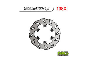 Disque de frein petale arriere fixe pour KX125, 250, 500