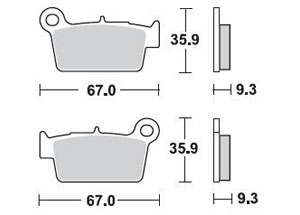 PLAQUETTES de FREIN BRAKING 890CM44