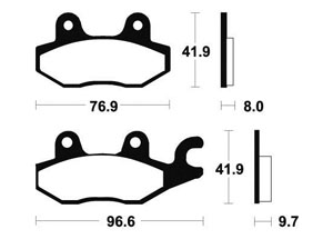 Plaquettes de frein TECNIUM MA133 Organique