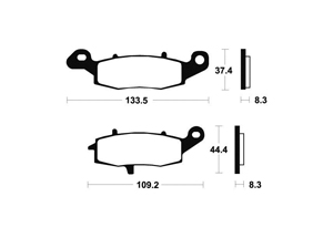 Plaquettes de frein TECNIUM MA204 Organique