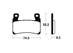 Plaquettes de frein TECNIUM MF360 Métal fritté