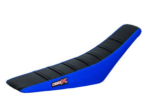 Housse de selle SHERCO SE-R SEF-R 2012 - 2016 TOP BLACK- SIDE BLUE-STRIPES BLACK (M1100-3BBLB)