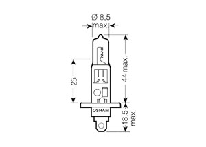 Ampoule H1 Night Breaker - 12V 55W P14.5s