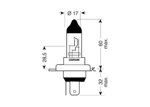 Ampoule H4 Night Breaker - 12V 60/55W P43t