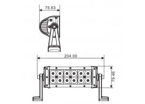 Projecteur 12 LED Quad 36 W