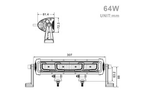 Projecteur LED 64W