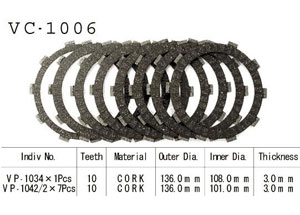 Kit Disques d'Embrayage Garnis Cbr900 Rr 1998/1999