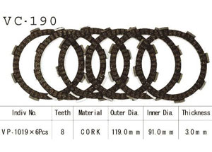 Kit Disques d'Embrayage Garnis Cross Cb250 Two Fifty 1992/2000