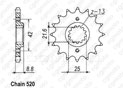 Pignon Klx 250 S9F 09-