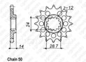 Pignon Gpz 1100 Zx 95-98