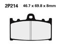 Plaquette de frein Nissin 2P214NS semi-metallique