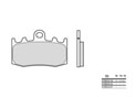 Plaquette de frein BREMBO type 07BB26LA métal fritté route