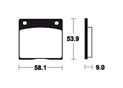 Plaquettes de frein TECNIUM MA12 Organique