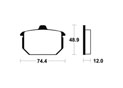 Plaquettes de frein TECNIUM MA49 Organique