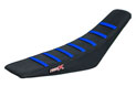 Housse de selle SHERCO SE-R SEF-R 2012 - 2016 TOP BLACK- SIDE BLACK-STRIPES BLUE (M1100-3BBBL)