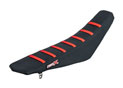 Housse de selle HONDA CRF 250L 2013-2020 TOP BLACK- SIDE BLACK-STRIPES RED (M116-3BBR)